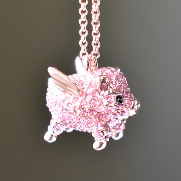 kate spade | imagination flying pig necklace - Picture 2 of 5